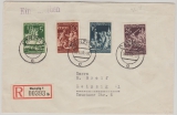 Danzig, 1939, Mi.- Nr.: 302- 305 als Satzbrief- MiF auf Einschreiben- Fernbrief von Danzig nach Leipzig
