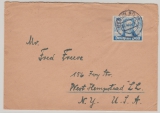 Berlin, 1950, Mi.- Nr.: 63 als EF auf Auslandsbrief von Berlin nach New York (USA)