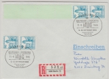 BRD, 1986, Mi.- Nrn.: 918 (4x), (1x mit Rollenendstreifen), in MeF auf Einschreiben- Fernbrief von Berlin nach Duisburg