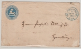 Braunschweig, 1861, GS- Umschlag Mi.- Nr.: U2 verwendet als Fernbrief von Braunschweig nach Hamburg
