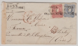 DR, Pfennige, 1875, Mi.- Nr.: 33 + 34 als MiF auf kl. Auslandsbrief von Cöln via Bonn nach ... (Fr.)