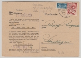 FRZ, 1949, Mi.- Nr.: 32 als EF auf Fernpostkarte von Haslach nach Schwenningen