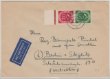 BRD, 1954, Mi.- Nr.: S 9 (vom Or) als EF auf Luftpost- Fernbrief von Düsseldorf nach Berlin