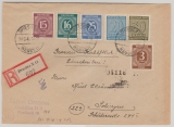 SBZ, West- Sachsen, 1946, Mi.- Nrn.: 134 + 135, u.a. als MiF auf R.- Fernbrief von Dresden nach Solingen