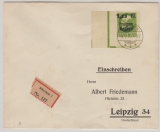 Bayern, 1920, Mi.- Nr.: 174 A (vom ER!) als EF auf Einschreiben- Fernbrief von München nach Leipzig