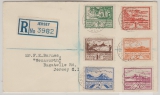 Jersey, 1944, Mi.- Nrn.: 3- 8, in Satzbrief- MiF auf Einschreiben- Ortsbrief innerhalb von Jersey