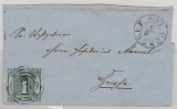 T + T, 1859, Mi.- Nr.: 4 als EF auf Fernbrief- Vorderseite von Ordruf nach Geislar (?)
