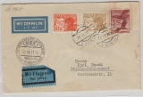 Österreich, 1931, 3,4 Sh. - MiF auf Zeppelinbrief (zur Österreichfahrt 1931) von Wien, via Friedrichshafen nach Berlin