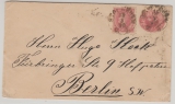 Schweden, ca. 1890 (?), 10- Öre GS- Umschlag + 10 Öre Zusatzfrankatur, als Auslandsbrief von Stockholm nach Berlin
