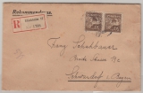 Schweden, 1923, 30 Öre (2x) als MeF auf Auslands- Einschreiben von Stockholm nach Schwandorf (D)