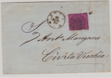 Vatikanstadt / Rom, 1870, 20 Ct. EF auf Fernbrief von Rom nach Civita Vechia