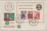 Belgien, 1960, Weltflüchtlingsjahrblock 1960, auf FDC, nicht gelaufen