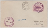 USA, 1937, 3 Ct. EF auf Schiffspostbrief, von dem Schiff MV City of New York via East London nach Tiverton (USA)