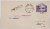 USA, 1937, 3 Ct. EF auf Schiffspostbrief, von dem Schiff MV City of New York via Port Elizabeth nach Tiverton (USA)