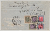 Italienisch- Eritrea, 1937, 150 Cent. MiF auf Luftpostbrief von Asmara nach Lesegno- Prata