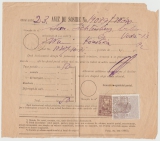 Rumänien, ca. 1916 / 17, 20 Bani MiF aus Steuer- und Hilfsmarke (je 10 Bani) auf Empfangsbestätigung