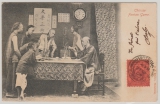 Hong Kong, 1904, 4 Ct. rs. als  EF auf Auslandspostkarte von Victoria nach Lyon (Fr.)