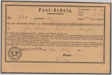 Meiningen (T+T), 1862, Postschein, für die Auflieferung eines Wertbriefes, nach Saalfeld