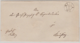 Mihla (T+T), 1866, Vorphila- bzw. unfrankierter Fernbrief von Mihla nach Creuzburg (rs. mit Ankunftsstempel)