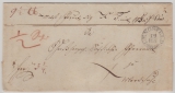 Lengsfeld (T+T), 1850, Vorphila- bzw. Barfrankierter Wertbrief / Paketbegleitbrief (?) von Lengsfeld nach Marksuhl