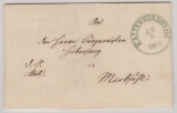 Kaltennordheim (T+T), 1851, Vorphila- bzw. unfrankierter Fernbrief von Kaltennordheim nach Marksuhl (rs. mit Ankunftsstempel)