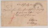 T. + T., ca. 1835, Vorphila- Fernbrief von Meiningen (gute Stempeltype) nach Ahorn (?) bei Coburg