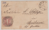 T. + T., 1866, Mi.- Nr.: 48, als EF auf Fernbrief von Vacha (Nrn- Stempel.: 248) nach Brüheim b. Gotha