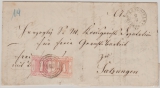 T. + T., 1864, Mi.- Nr.: 13 + 29, als MiF auf Fernbrief von Stadt Lengsfeld (Nrn.-Stempel 244) nach Salzungen