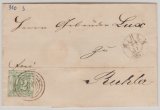 T. + T., 1860, Mi.- Nr.: 14, als EF auf Fernbrief von Mihla (Nrn.-Stempel 310 in S) nach Ruhla