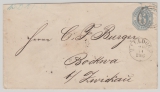 T. + T., 1866, 6 Kr.- GS, Mi.- Nr.: U 23 (?), als Fernbrief von Walldorf (Nrn.-Stempel 268) nach Zwickau