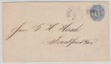 T. + T., 1866, 6 Kr.- GS, Mi.- Nr.: U 23 (?), als Fernbrief von Walldorf (Nrn.-Stempel 268) nach FF/M