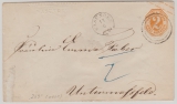 T. + T., 1866, 2 Kr.- GS, Mi.- Nr.: U 21 II A (?), als Fernbrief von Wasungen (Nrn.-Stempel 269) nach Unter...
