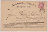 NDP, 1870, Mi.- Nr.: 21 als E auf Fernpostkarte von Meiningen (nachverw. T. + T.!) nach Bammenthal
