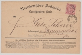 NDP, 1870, Mi.- Nr.: 21 als E auf Fernpostkarte von Meiningen (nachverw. T. + T.!) nach Bammenthal