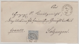 NDP, 1869, Mi.- Nr.: 22 als EF auf Fernbrief von Liebenstein (nachverw. T. + T.!) nach Salzungen