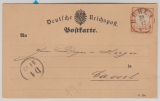 DR, ca. 1872, Mi.- Nr.: 18 als EF auf Fernpostkarte von Ruhla (nachverwendeter T. + T. o) nach Cassel