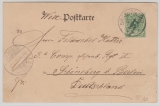 DSWA, 1899, Mi.- Nr.: 2 als EF auf guter Bild- Fernpostkarte, von Swakopmund nach Schöneberg (heute Berlin)