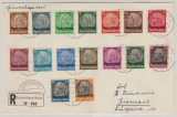 Dt. Bes. Luxemburg, 1940, Mi.- Nrn.: 1- 16 in MiF auf Eischreiben- Satz- Fernbrief, von Luxemburg nach Eisenach