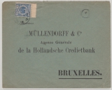 Krone- Adler, 1894, Mi.- Nr.: 48 als EF auf Auslandsbrief, von Ungersheim (Elsaß- Lotr. / Fr.) nach Brüssel (Belg.)