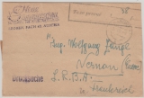 Österreich, ca. 1951, 38 S. (?) Barfrankatur auf Auslands- Drucksachen- Zeitungsstreifband von Leoben nah .... (Fr.)
