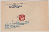 B + M, 1943 (?), Mi.- Nr.: 46 als EF auf Zeitungsstreifband, innerhalb von Prag