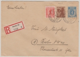 Berlin / BRB, 1946, Mi.- Nr.: 3, 4 + 6 in MiF in MiF auf eingeschriebenem Ortsbrief innerhalb Berlin´s