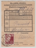 SBZ- Allgem. Ausgaben, 1950, Mi.- Nr.: 219 als EF auf Einlieferungsschein für 1 R.- Brief