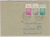 BRD, 1959, Mi.- Nr.: 179, 181 + 182 (je vom OR) in MiF auf Fernbrief von Wuppertal- Elberfeld nach Neustadt