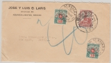 Mexiko, 1924, 10 Ct. EF + CH- Nachportomarken als Zusatz, auf Auslandsbrief von Aguascalientes nach St. Gallen (CH)