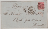 Italien, 1873, 40 Ct. als EF Auf Auslandsbrief von Torino nach Herault (Fr.), mit div. Transit-, und Ankunftststempel vs. + rs.