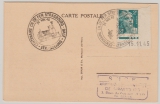 Frankreich, 1946, 2 Fr. (vom ER, mit Druckdatum!) als EF auf Eisenbahn- Bilpostkarte innerhalb von Strassburg
