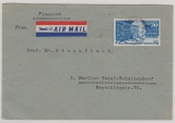 BRD, 1949, Mi.- Nr.: 116 als EF auf Luftpost- Fernbrief von Bockenem nach Berlin