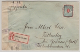 Danzig, 1923, Mi.- Nrn.: 123 (rs. ER- 8er Block) + 127 als MiF auf Einschreiben- Fernbrief von Danzig nach Berlin