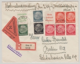 III. Reich, 1940, Mi.- Nrn.: S 207.1, S 203, u.a. in MiF auf Einschreiben- NN- Fernbrief von Graz nach Berlin